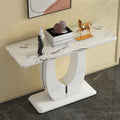 Modern Simple Glossy White Rectangular Counter Bar Table 47.24