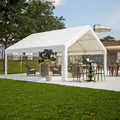 20X20Ft Party Tent Heavy Duty, Large Wedding Event Shelters With 2 Storage Bags & Removable Sidewalls, Outdoor Canopy Gazebo Commercial Tents For Parties Carport Camping Garden Patio White Metal