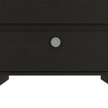 Lily Nightstand, Two Drawers Black Mdf Engineered Wood