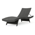 Salem Pe Wicker Chaise Lounge Grey Pe Rattan Iron