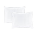 3 Piece Reversible Quilt Set White Full Queen White Polyester