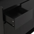 Sleek And Contemporary Shoe Cabinet With Adjustable Shelves, Minimalist Home Organizer With Solid Wood Legs, Storage Sideboard For Entryway, Living Room, Black Black Primary Living Space Particle Board