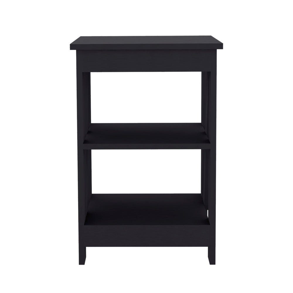 Side Table Rossville, Living Room, Black Black Particle Board Engineered Wood