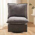 Detachable Dark Grey Chenille Single 360 Swivel Rocking Rocker,360 Swivel Sofa Chair & Single Sofa Lounge, Comfortable Seating For Living Room & Bedroom,Dark Gray Sofa 1Pc Dark Gray Primary Living Space Modern Foam Chenille