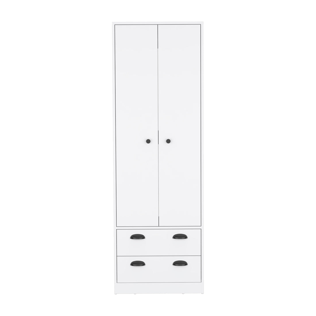 St Monans Armoire With Double Door And 2 Drawers White Bedroom Modern Particle Board