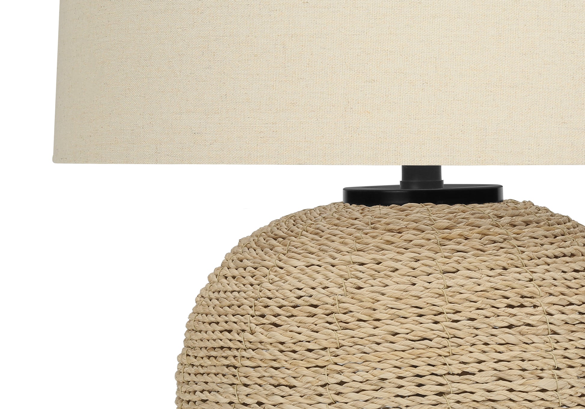 Lighting, 25"H, Table Lamp, Rattan, Beige Shade, Transitional Beige Rattan