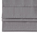 Faux Linen Cordless Total Blackout Roman Shade Grey Polyester