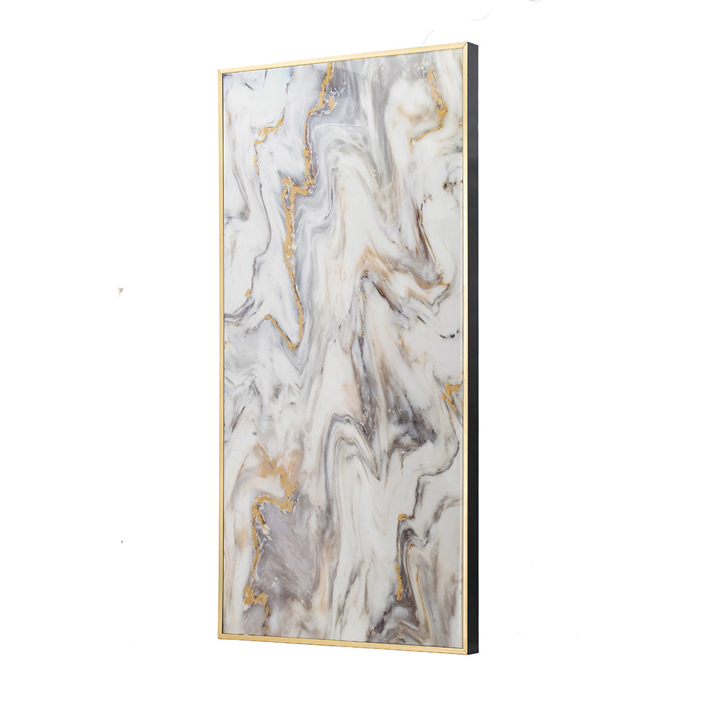 23.6X1.8X47.2" Marble Pattern Wall Art Multicolor Mdf