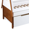 Oak And White Twin Tent Shaped Bed White Oak Wood