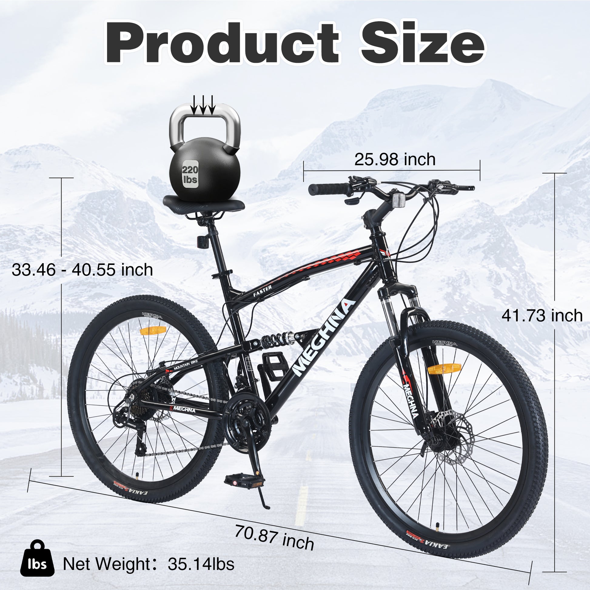 26 Inch Mountain Bike 21 Speed Dual Suspension Aluminum Alloy Frame For Men And Women'S Bike Cycling Black Garden & Outdoor Aluminium Alloy