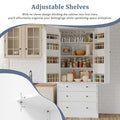 Assembly 77Inch Farmhouse Kitchen - White Kitchen