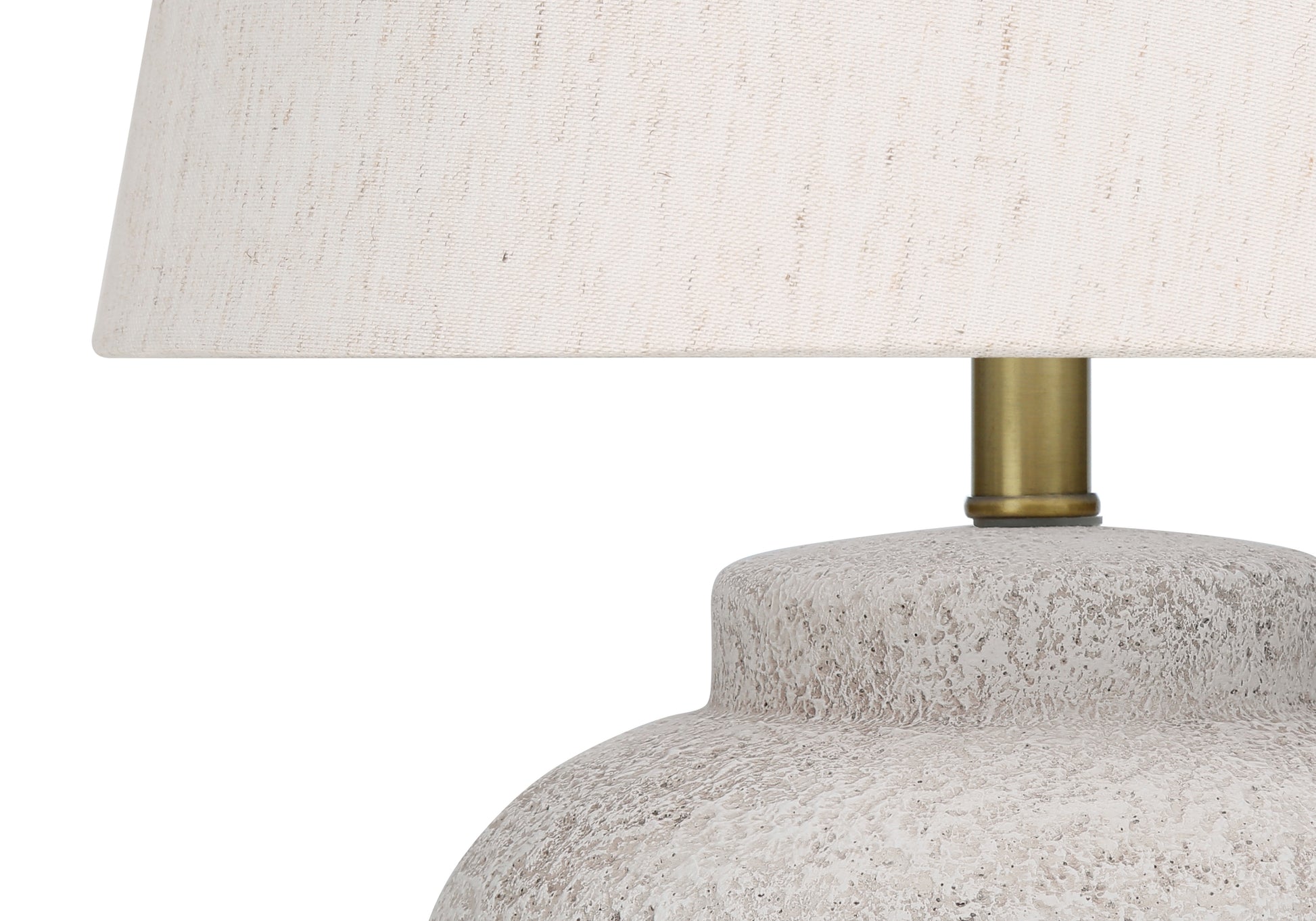 Lighting, 22"H, Table Lamp, Cream Concrete, Ivory Cream Shade, Modern Cream Concrete