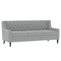 78.75'' 3 Seater Sofa, Button Tufted Backrest With Comfy Cushion, Mid Century Modern Couches For Living Room, Upholstered Comfy Sofa Couch For Bedroom, Apartment Grey Polyester 3 Seat