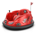 12V10A Bumper Car Xl 6 Years Old Double Wave Box Led Light 360 Rotation Red Black 150 199 Lbs 9 To 12 Years Abs