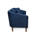 3 Seater Sofa Navy Blue Fabric