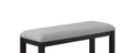 1Pc Transitional Dark Gray Finish Fabric Upholstered Counter Height Dining Bench Brown Wood Fabric