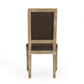 Dining Chair Brown Fabric