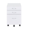 White And Chrome 3 Drawer Rectangular File Cabinet Filing Cabinets 3 4 Drawers White Office Drawers Included Modern Wood Metal