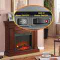 23 Inch Electric Fireplace Insert, Cost Effective Heater With Log Set & Realistic Flame, Overheating Protection Powder Coated Electric Antique Black Primary Living Space Vent Free No Insert Tempered Glass Sheet Metal Plastic Electric