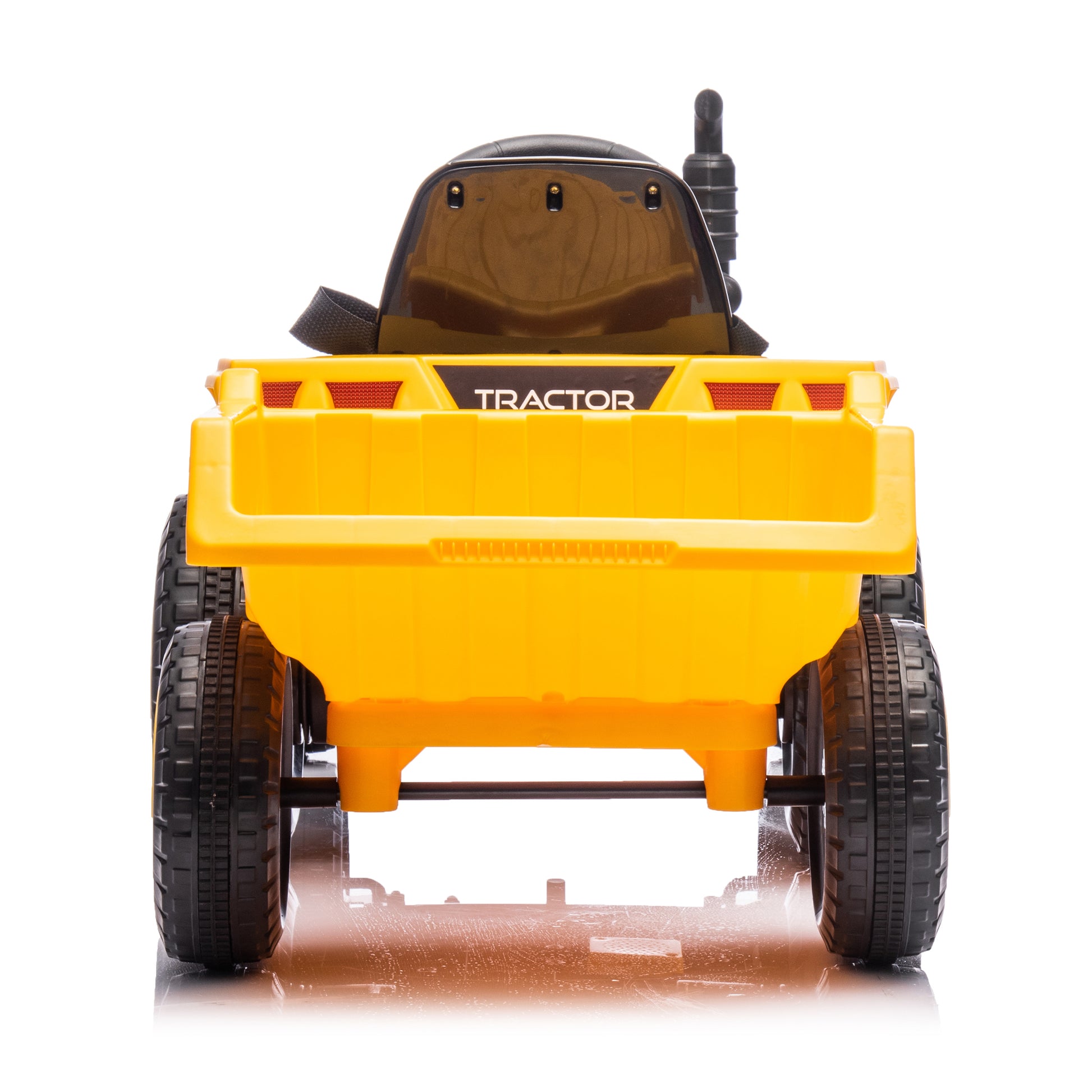 12V Kids Ride On Electric Tractor Black Knight,Kids Ride On Toy.2Wd,Non Skid Tires, Steering Wheel, Foot Pedal,With Removable Storage Tug,Light,Bluetooth,Music,Mp3,Usb,Power Display For Kids Aged 2 3. Yellow 50 99 Lbs Polypropylene