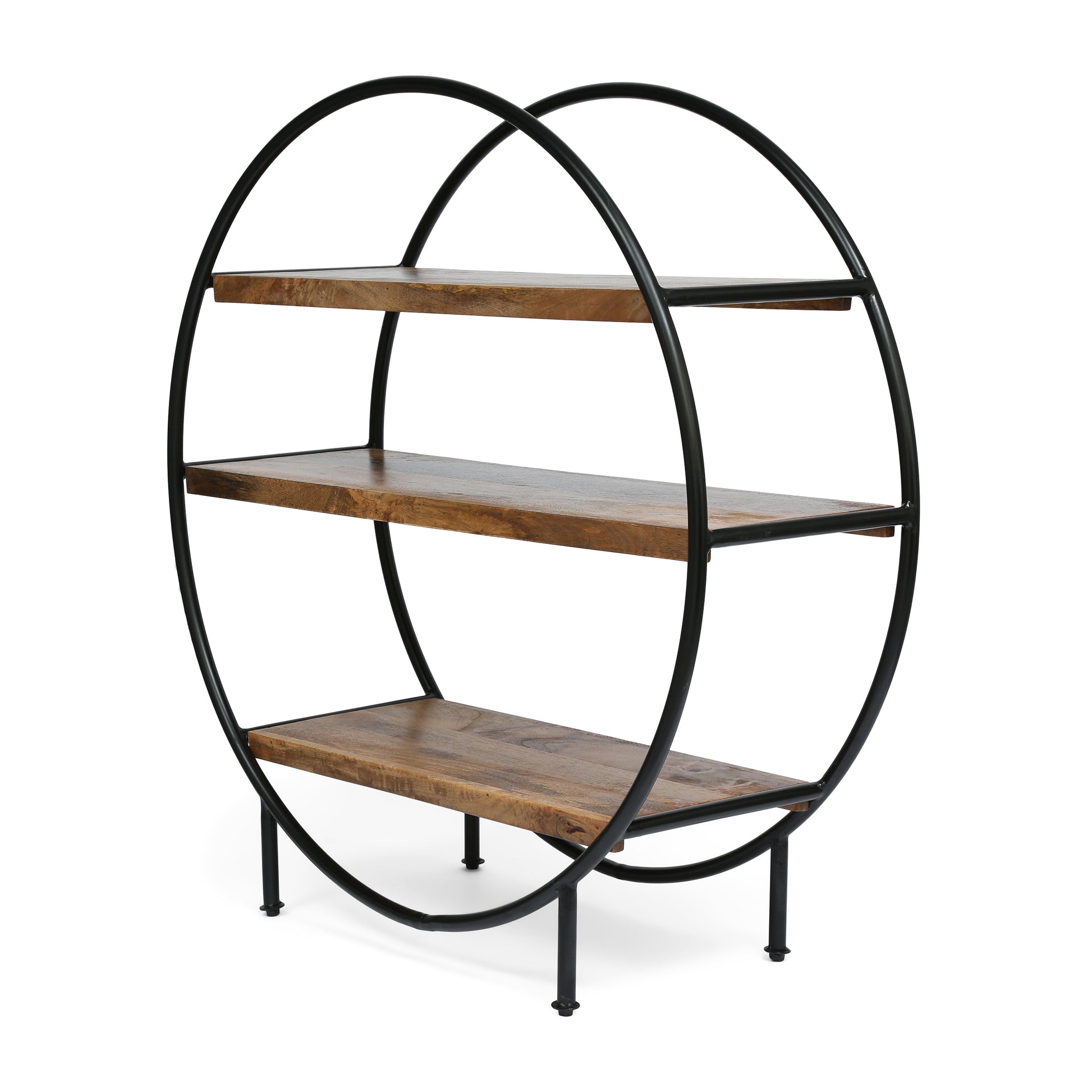 Round Shelf Natural Wood