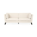 Mirod 3 Seater Fabric Sofa,With Birch Legs,Study And Living Room Beige Fabric 3 Seat