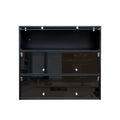 Black Glass Door Shoe Box Shoe Storage Cabinet With Rgb Led Light Black Mdf