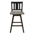 Counter Height Chairs Set Of 2, Black Gray 360