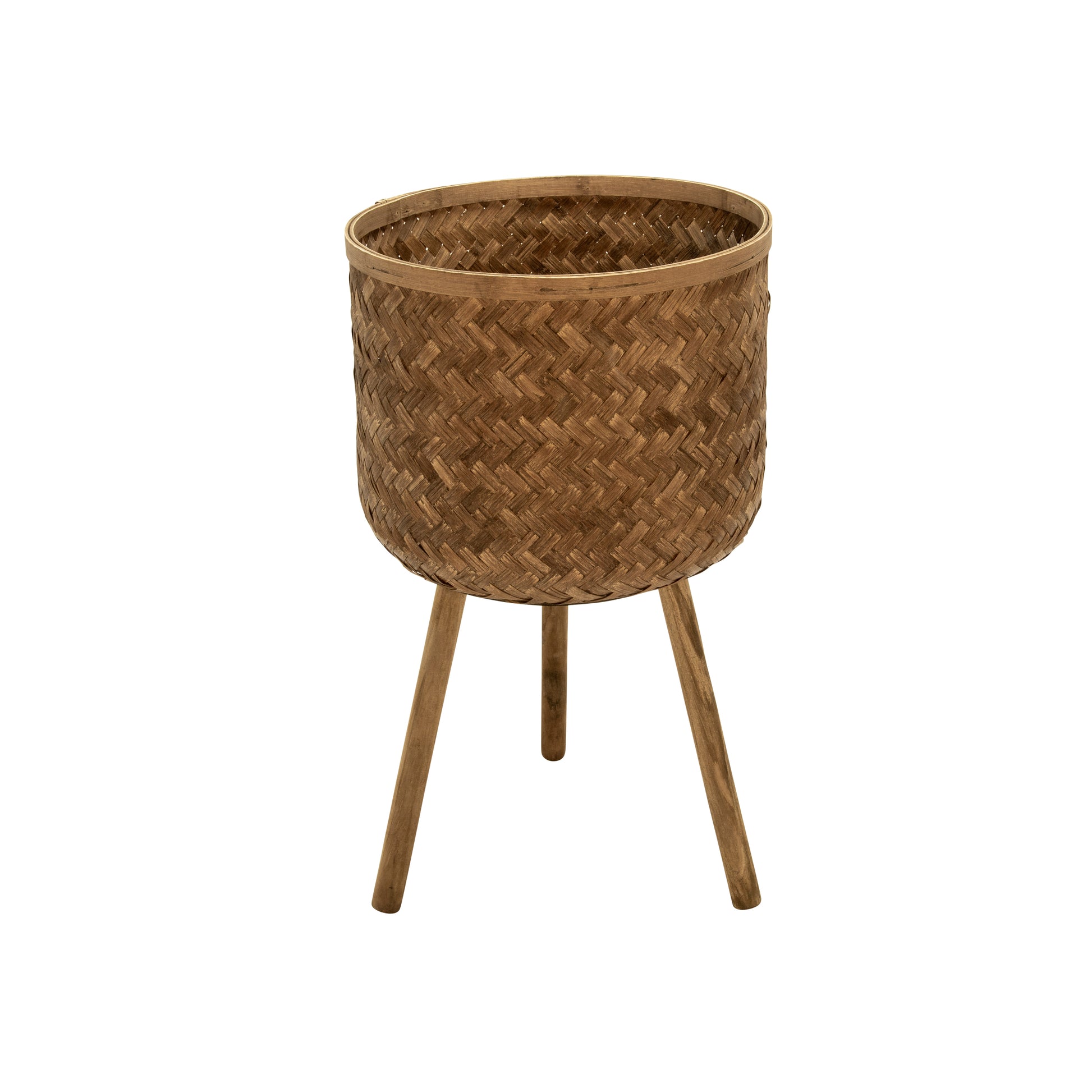 S 3 Bamboo Planters 11 13 15" Brown Brown Bamboo