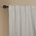 Newport Unlined Window Curtains For Bedroom, Linen Curtains For Living Room, 96 Inches Long Curtains For Living Room, Greige Greige Linen