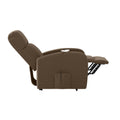 The Chestnut Recliner Brown Polyester Power Remote Wood Soft Cushion Back Push Button Fiber Foam Pads Polyester