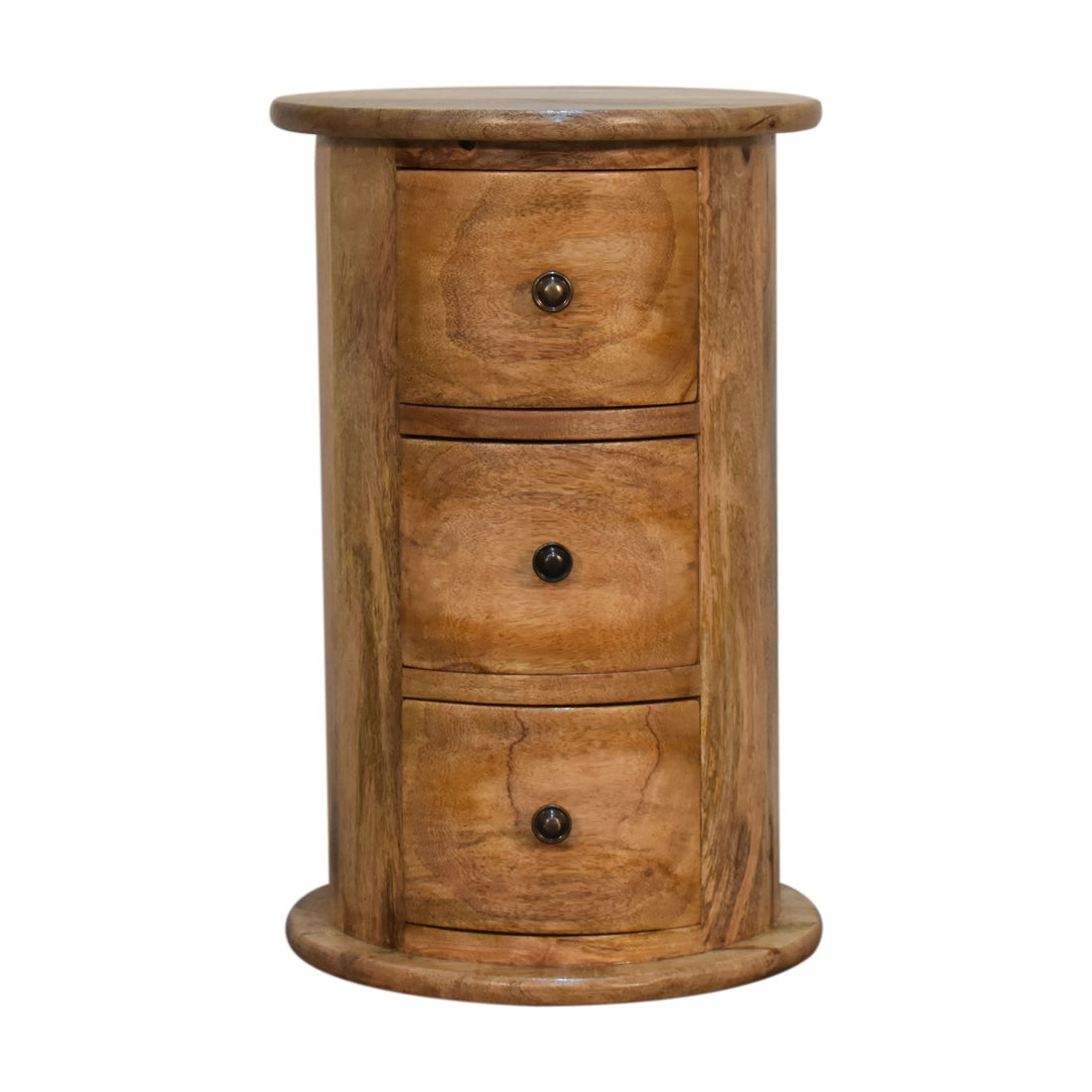 Solid Wood Mini Drum Chest 3 4 Drawers Oak Beige Light Brown Corner Unit Antique Mango Wood Solid Wood