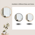 Solid Wood Wavy Mirror Natural Wood Vanity Mirror Wall Decor 31