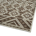 Contemporary, Transitional, Geometric, Textured, High Low Cut & Loop 2' X 3' Rectangle Throw Rug Chocolate Polypropylene