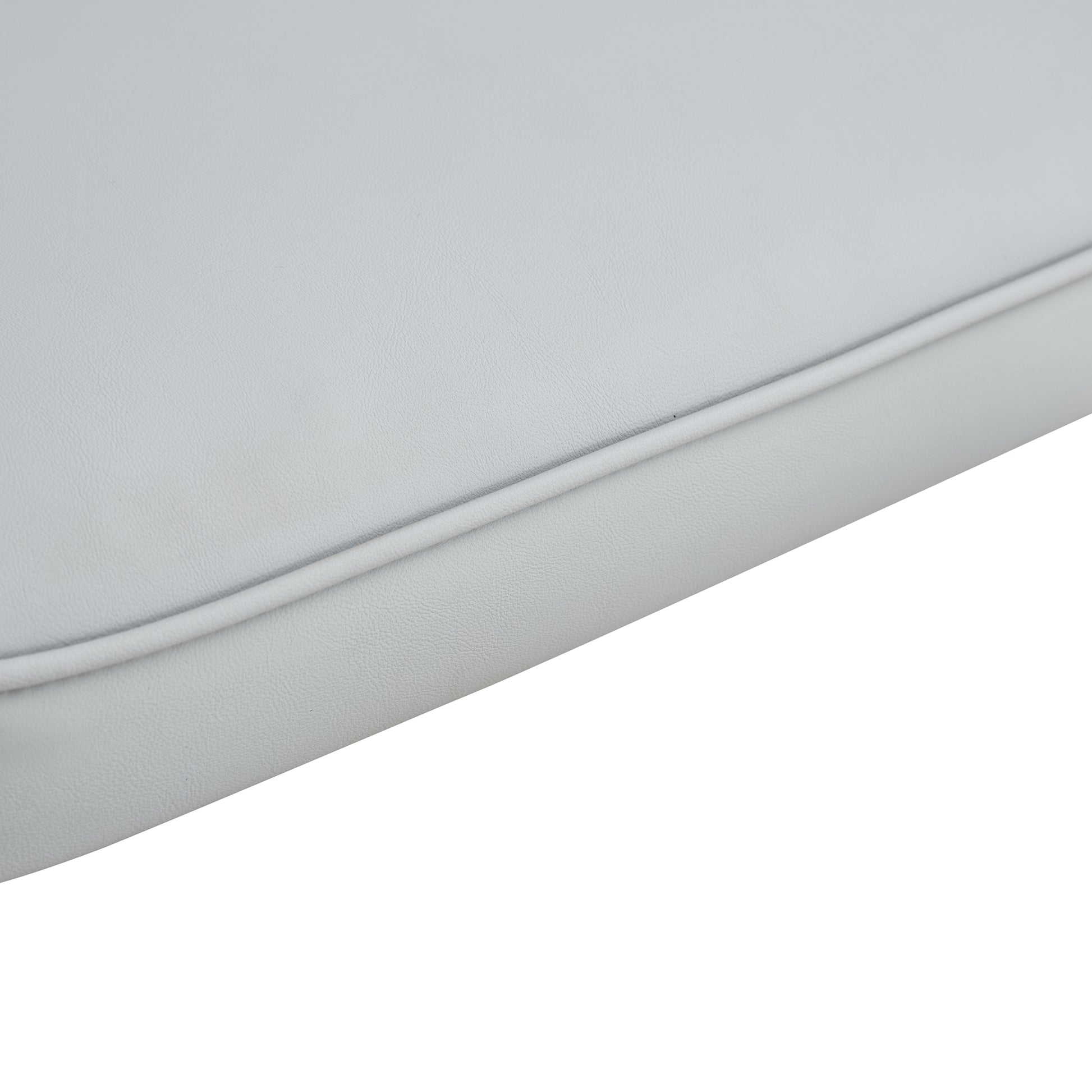 Table And Chair Set.A Morden Table With White Imitation Marble Patterned Stone Burning Tabletop With Golden Metal Legs.Paried With 4 Chairs With Pu Leather Backrest And Black Metal Legs. Light Gray,White Gold Seats 4 Metal,Sintered Stone