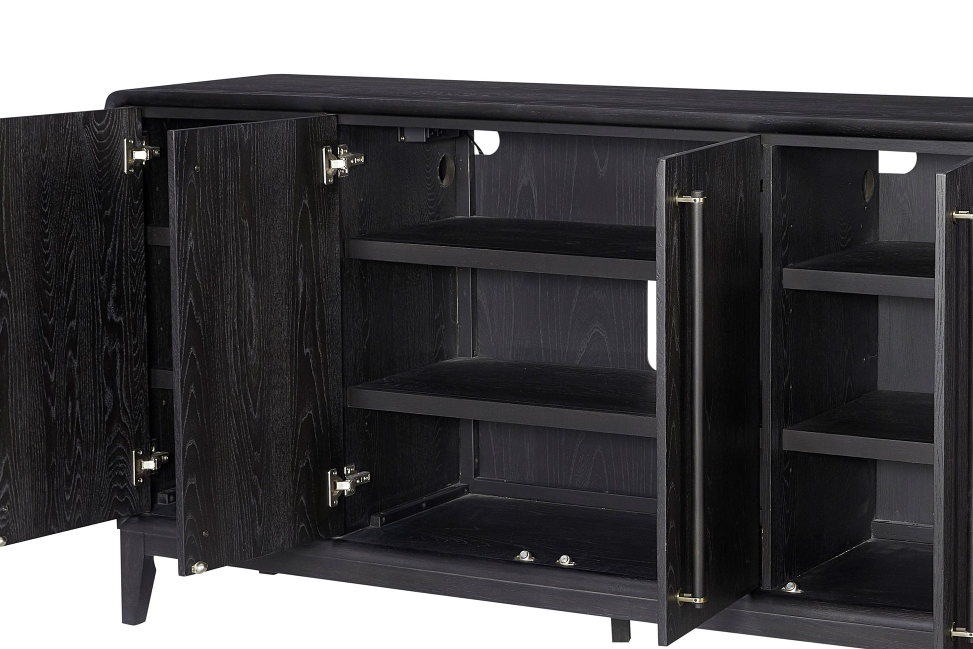 Peppercorn Server Black Solid Wood Mdf