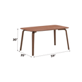 Casson Dining Table, Walnut Finish Dn02309 Walnut Wood