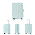Pp Luggage Sets 3 Piece 20 24 28 , Expandable Carry On Luggage With Tsa Lock Airline Approved, Pp Materials Hard Shell And Lightweight Suitcase With Spinner Wheels Mint Green Mint Green Polypropylene