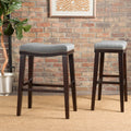 Saddle Stool Charcoal Fabric