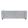 78.7''Upholstered Sofa For Living Room, Bedroom, Salon, Simplified Style Light Gray Polyester 3 Seat