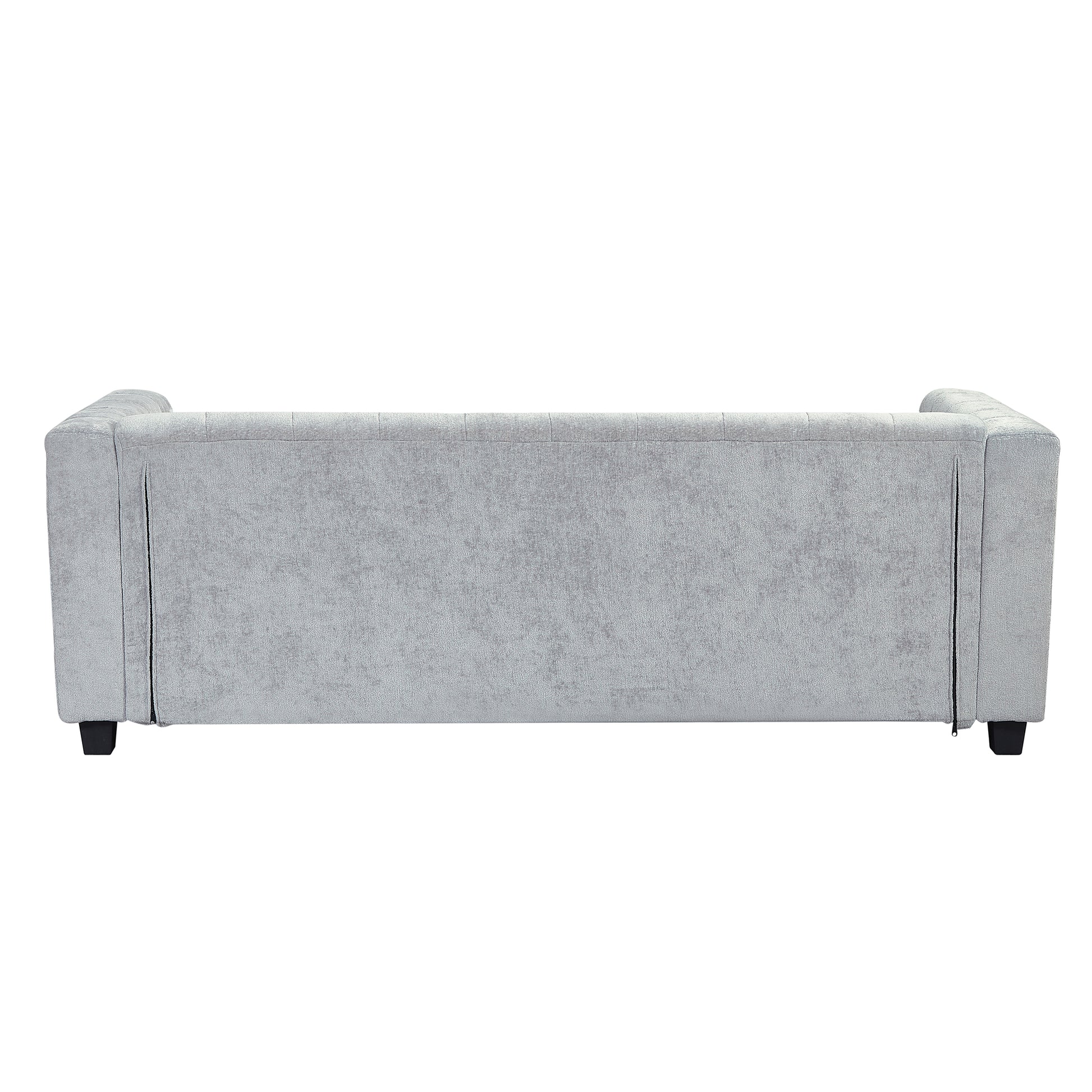 78.7''Upholstered Sofa For Living Room, Bedroom, Salon, Simplified Style Light Gray Polyester 3 Seat