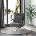 Homcom Single Person Folding 5 Position Convertible Sofa Bed Sleeper Chair Chaise Lounge Couch W Pillow & Steel Frame, Dark Grey Dark Grey Fabric