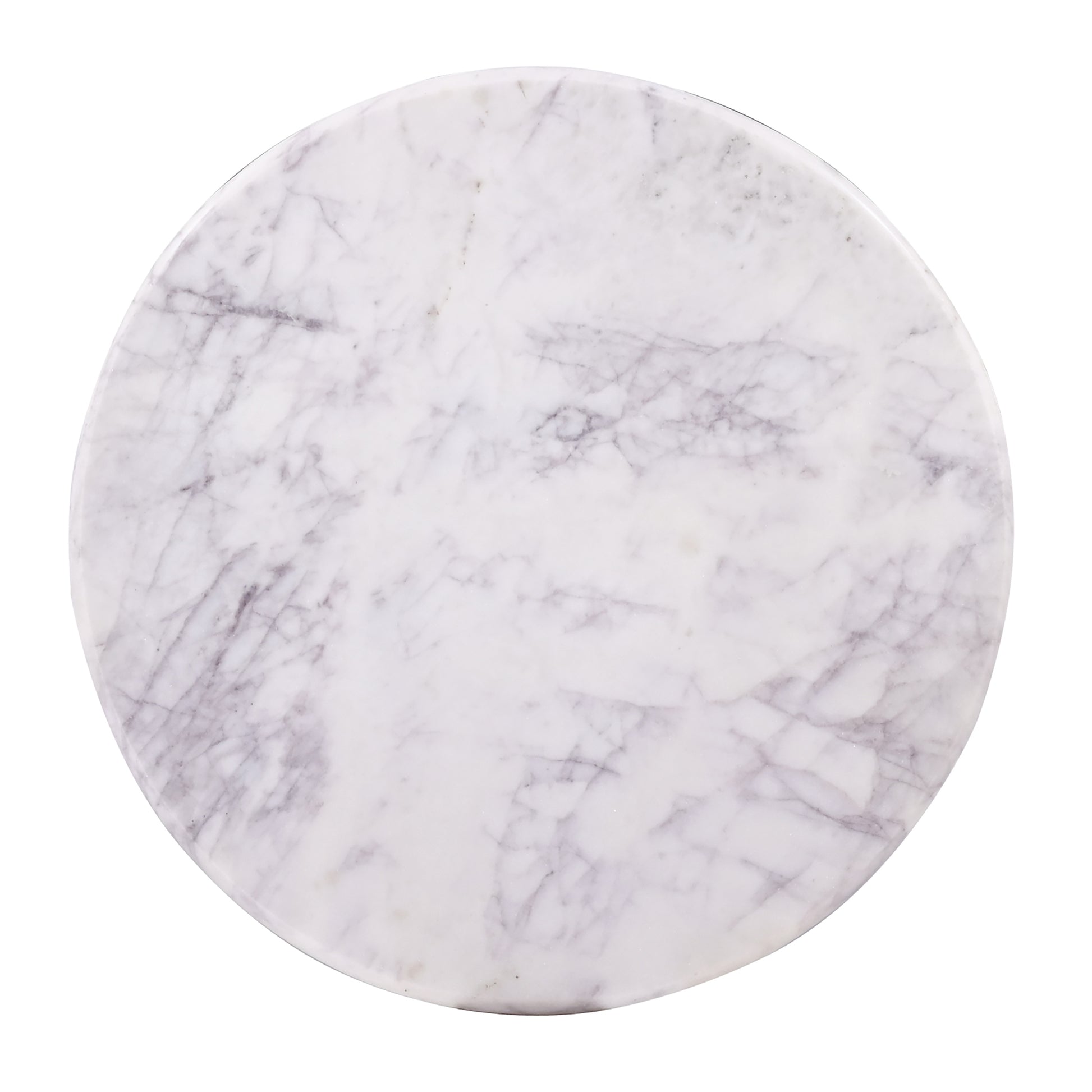 Luxurious Round Mable Topped Pedestal Side End Table, Living Room Accent Table, White Black Black White Primary Living Space Industrial Freestanding Mango Coffee & End Tables Round Marble,Solid Wood Pedestal