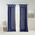 Twist Tab Lined Window Curtain Panel Only 1 Pc Panel Navy Polyester