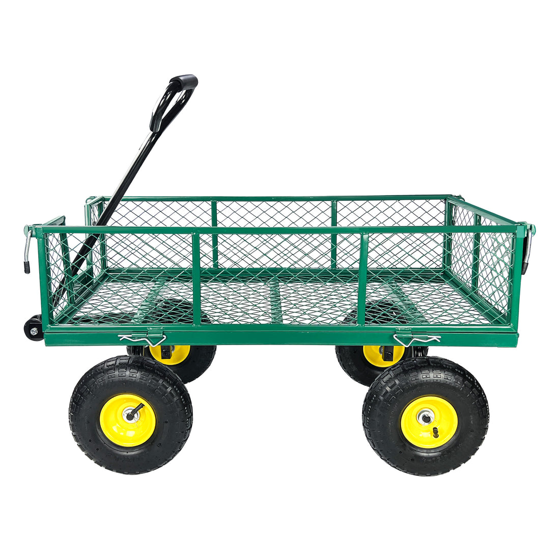 Wagon Cart Garden Cart Trucks Make It Easier To Transport Firewood Maximum Static Load Is 880 Lbs. Green Garden & Outdoor Metal