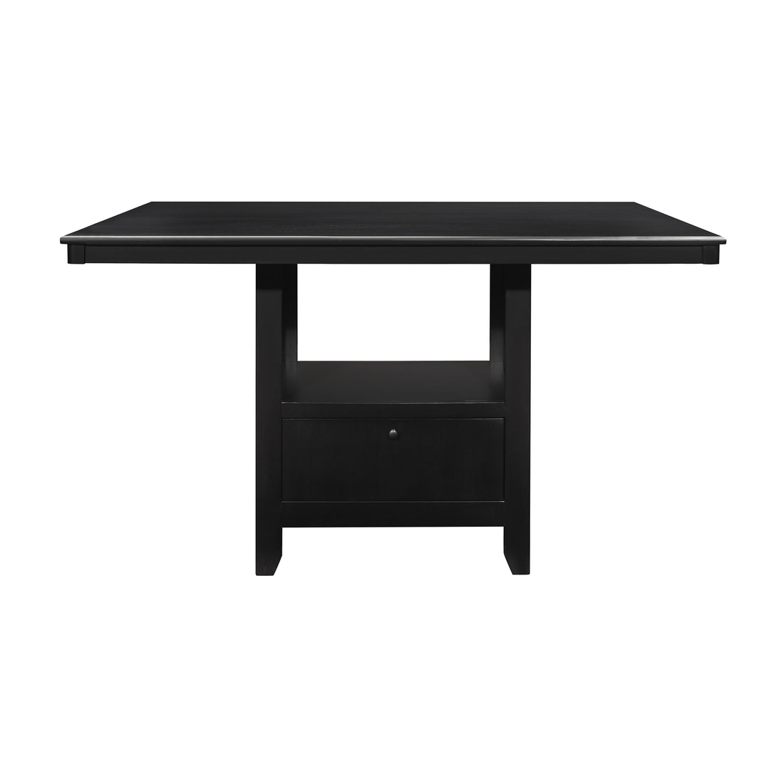 Charcoal Gray Finish Counter Height Table With Base Storage Casual Style Dining Kitchen Furniture 1Pc Charcoal Seats 6 Dining Room Casual Kitchen & Dining Tables Rectangular Wood
