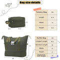 Softside Luggage Expandable 3 Piece Set Suitcase With Duffel Bag Upright Spinner Softshell Lightweight Luggage Travel Set Army Green Polyester