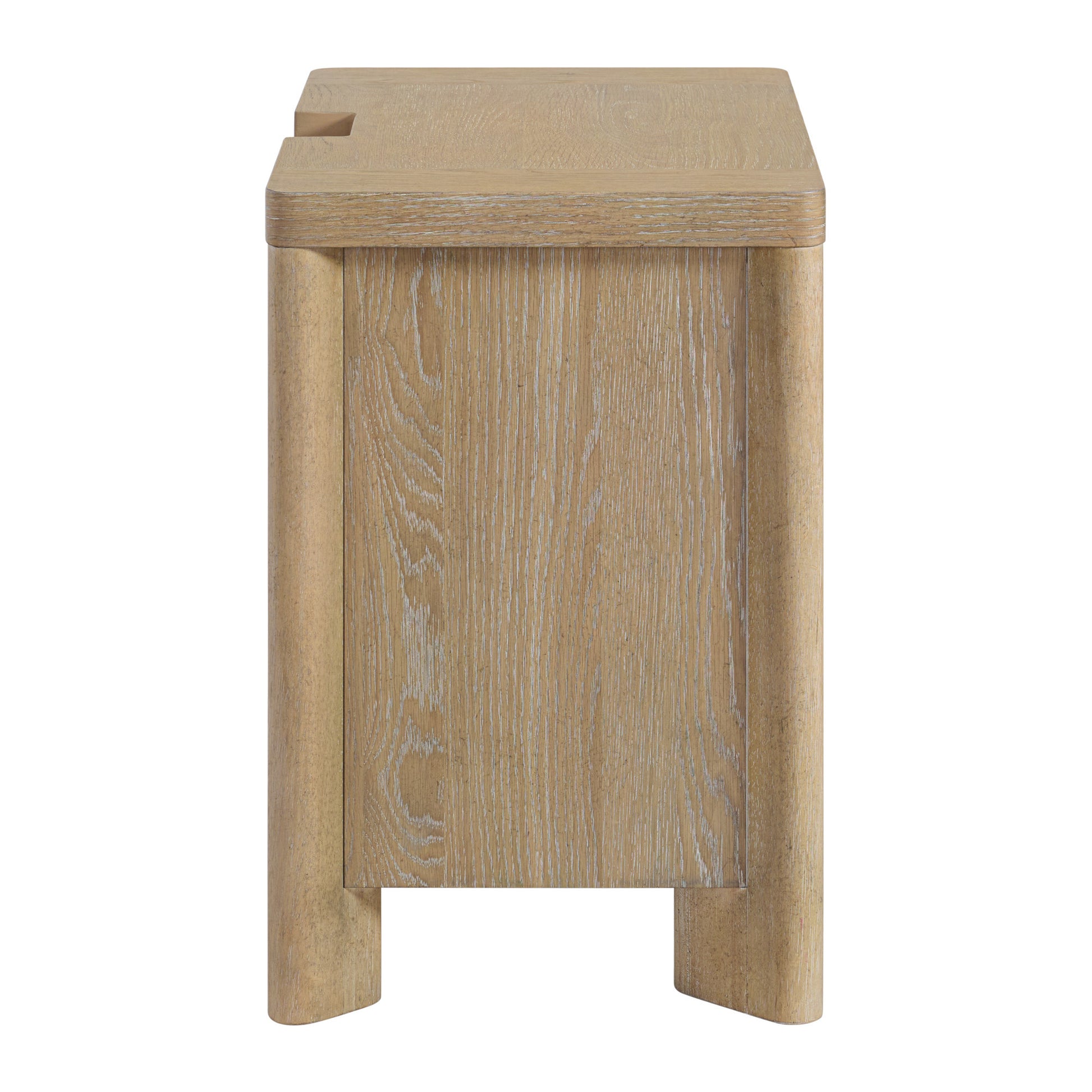 C Tan 3 Drawer Nightstand Tan Solid Wood