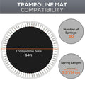 Soozier Trampoline Replacement Mat, Fits 14' Trampoline With 80 V Hooks & 5.5