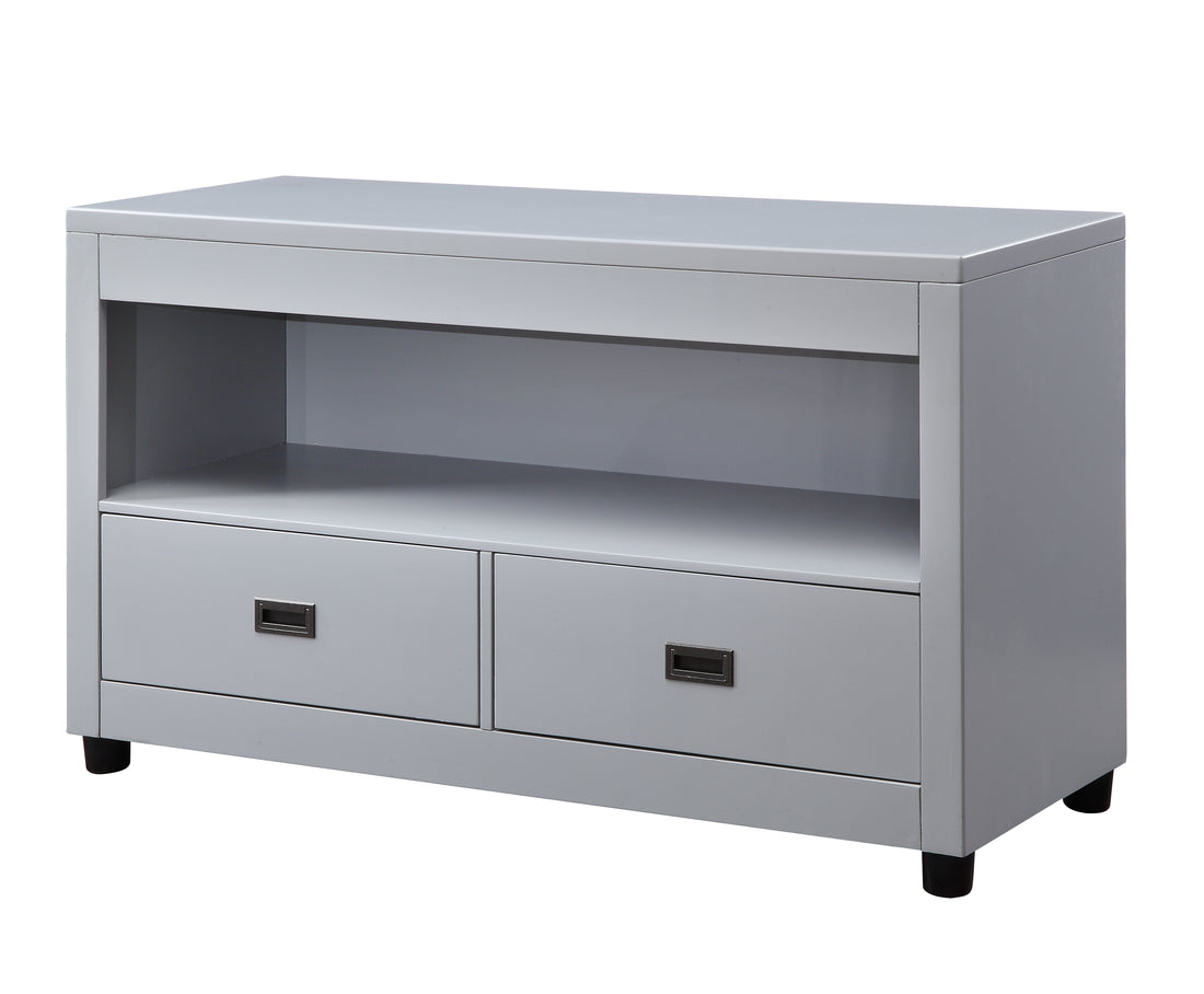 Dove Grey 2 Drawer Sofa Table Grey Primary Living Space Drawers Rectangular Solid Wood Mdf